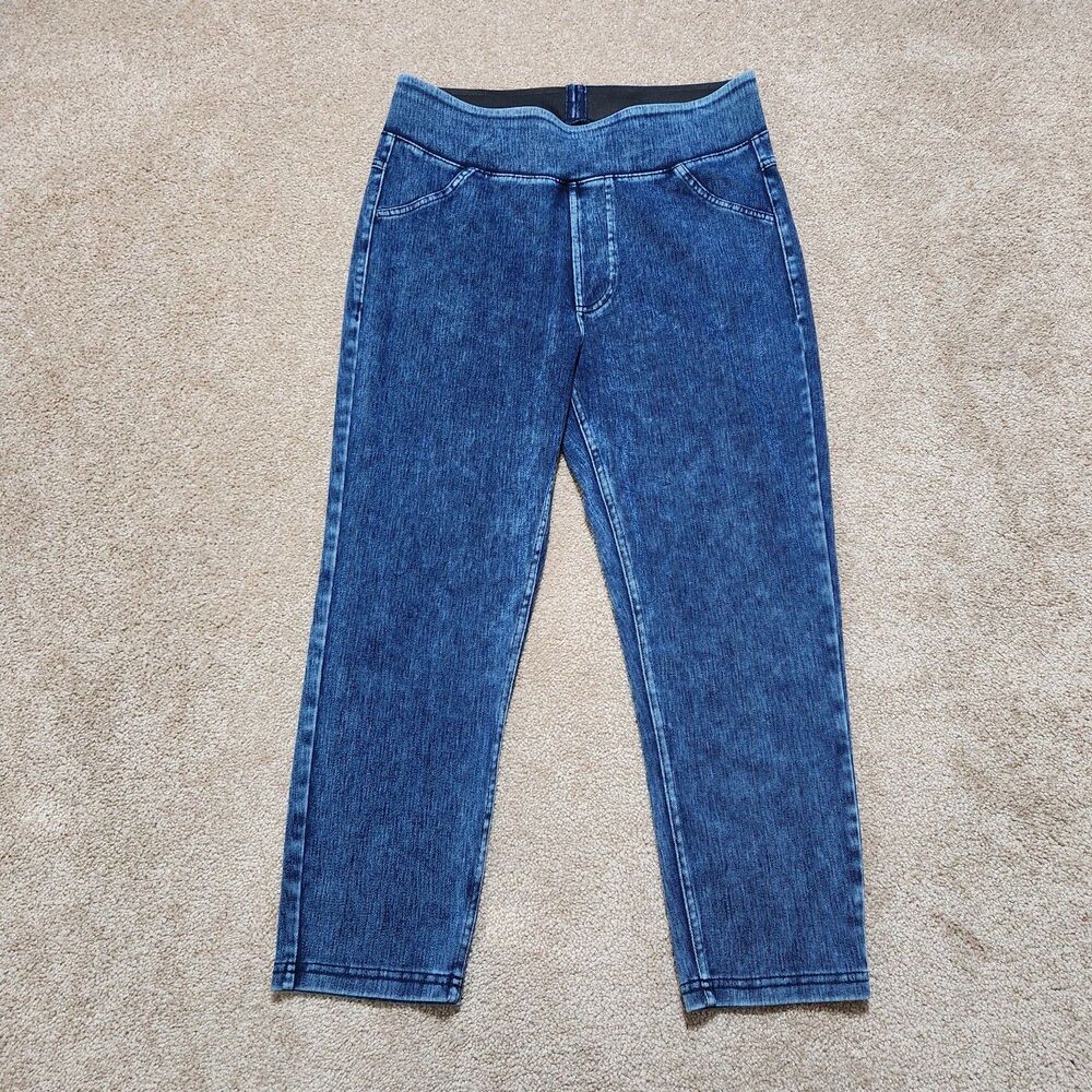 Halara Pants Women M Pull On High Waisted Denim Capri Casual Leggings